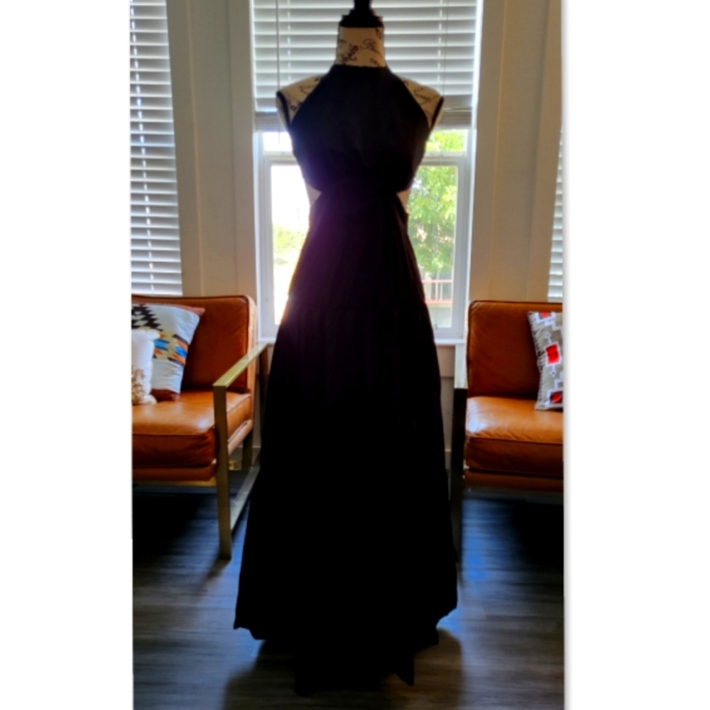 New Bohemian Halter Cutout Maxi Dress